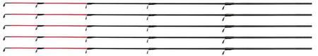 SZCZYTÓWKA WĘGLOWA UZB. 50 cm / 2.85 mm (RED) - op.5 szt. MIKADO WZA-05-009