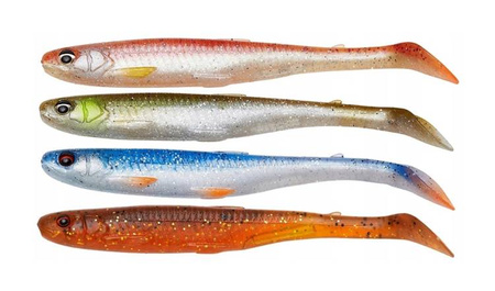 GUMA SLENDER SCOOP SHAD 11CM 7G CLEAR WATER MIX 4szt Savage Gear (76751)