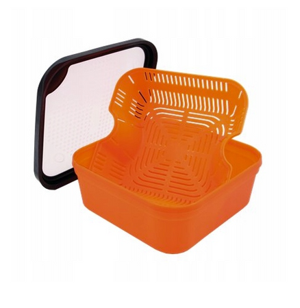 PUDEŁKO DO NAMACZANIA PELLETU METHODMAN PELLET SOAKER 1,8L 16,5X16,5X6,5cm OP. 1SZT. KONGER 810210004