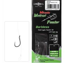 HACZYK BEZ ZADZIORU DO METODY 10 cm Z WŁOSEM – haczyk: 16 / żyłka: 0.20 mm MIKADO HMFP02W-16