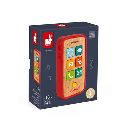 Telefon drewniany z dźwiękami, JANOD