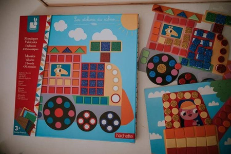 Zestaw kreatywny Mozaika Pojazdy 3+, Janod