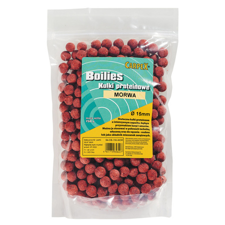 Kulki proteinowe Carpex - Morwa, 15mm, 750g Carpex 64-CB-150-MOR