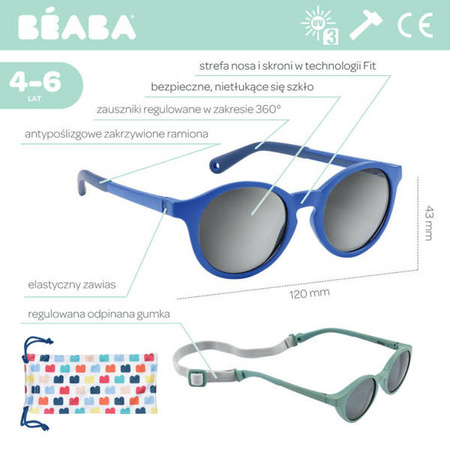 Beaba Okulary przeciwsłoneczne dla dzieci 4-6 lat Blue marine