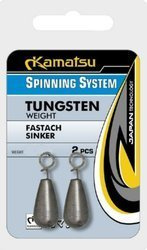 CIĘŻARKI WOLFRAMOWE FASTACH SINKER 8,8g/5/16oz. OP 2SZT SPINNING SYSTEM KAMATSU 668004004