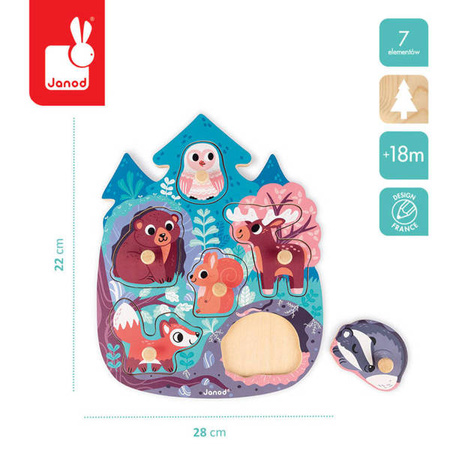 Puzzle drewniane Wesoły Las, Janod