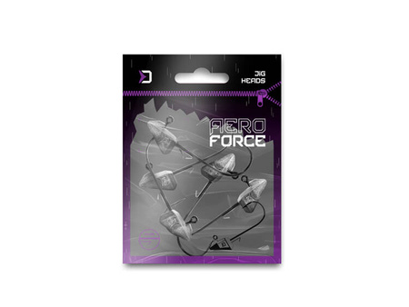 Stojąca główka jigowa z zaczepem na larwy Delphin AeroFORCE / 5 szt. 12g-5/0 Delphin (101005252)