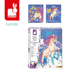 Zestaw kreatywny Malowanie po numerach Jednorożce 2 obrazy 7+, Janod