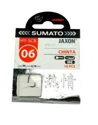 HACZYKI JAXON SUMATO CHINTA 4 CZARNE BLN+PRZYPON 0,20 10X10SZT JAXON HY-SCB04
