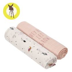 Lassig Bambusowy Otulacz-Kocyk 120x120cm Zestaw 2 szt. Garden Explorer Ślimak