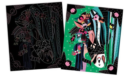 Zestaw kreatywny Do zdrapywania Konie i jednorożce 7+, Janod