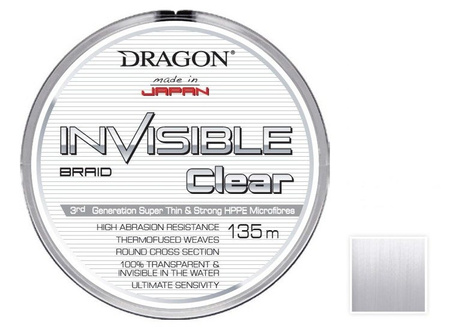 Plecionka  Invisible CLEAR / Momoi 135 m 0.08 mm/6.20 kg przeźroczysta    DRAGON PDF-41-10-308
