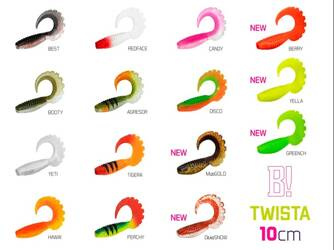 Sztuczna przynęta/guma Delphin TWISTA UVs / 5szt 10cm/YELLA Delphin (101003852)