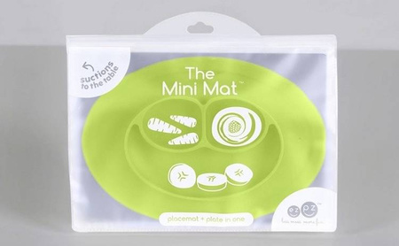 EZPZ Silikonowy talerzyk z podkładką mały 2w1 Mini Mat zielony