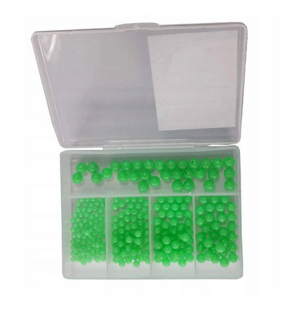KOMPLET OKRĄGŁYCH KORALIKÓW FLUO - ROZ. 4,5,6,7,8 - op.250szt. MIKADO AM-SUR-K01-SET-LU