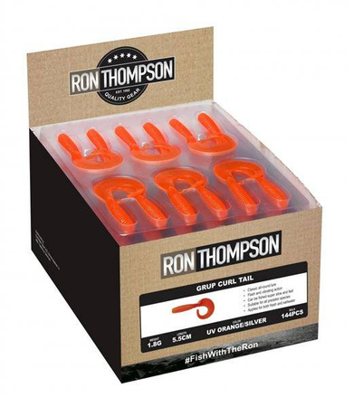 GRUP CURL TAIL 5.5CM UV ORANGE/SILVER 144PCS BULK (65440)