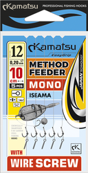 PRZYPON METHOD FEEDER MONO ISEAMA 10 BLNO/10cm/0,22mm WIRE SCREW K-006 OP.5 SZT KAMATSU KONGER 504028310