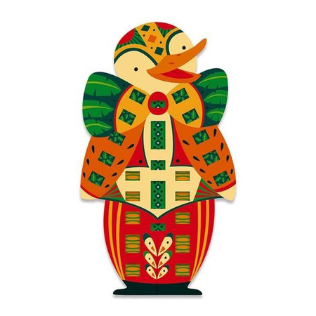 Zestaw kreatywny Papierowa przeplatanka Zabawne zwierzaki 5+, Janod