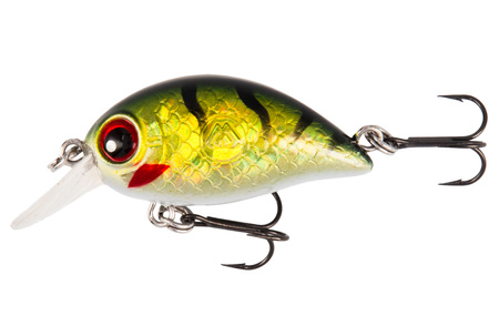 WOBLER SHIMMY - 34mm/3.0g/GREEN PERCH - PŁYWAJĄCY - op.1szt. MIKADO PWF-SH-34F-GP