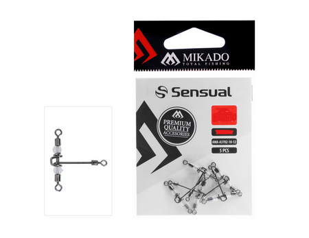 KRĘTLIK POTRÓJNY ROLKOWY Z KORALIKAMI TYPU T - BN - rozm. 6*7 - op.5szt. MIKADO AMA-A3702-6-7