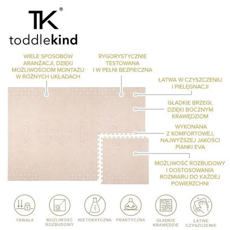 TODDLEKIND Mata do zabawy piankowa podłogowa Prettier Playmat Persian Blossom Light Pink