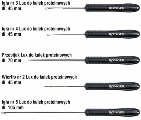 WIERTŁO DO KULEK NR.2 lux DŁ.45mm OP.5SZT TEAM CARP KONGER 960000071