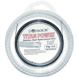 Linka stalowa 5m/18kg, 20 zacisków Robinson 80-L18