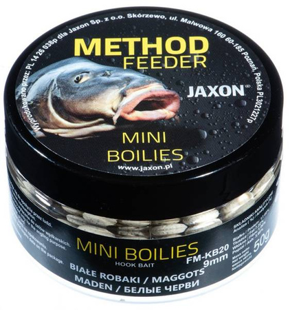 KULKI MINI METHOD FEEDER 9MM BIAŁE ROBAKI 50G JAXON FM-KB20
