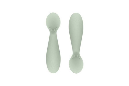 EZPZ Komplet pierwszych naczyń silikonowych First Foods Set pastelowa zieleń