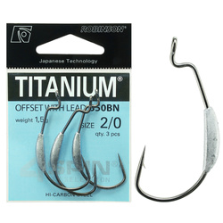 Hak Titanium OFFSET WITH LEAD 350BN (3 szt), rozm. 3/0, 2,5gr Robinson 02-S-350BN-3/0