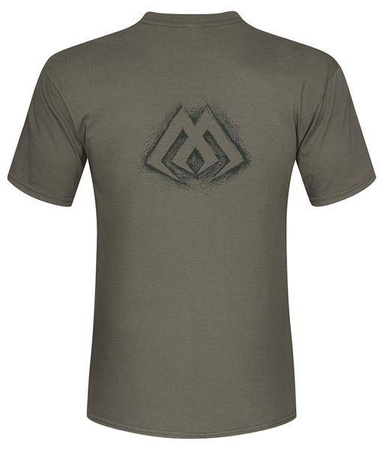 T-SHIRT BITE & FIGHT / KHAKI- rozm.L - op.1szt. MIKADO UMH-012-K-L