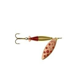 Błystka Mepps AGLIA LONG HEAVY miedziana / czerwone kropki nr 1+