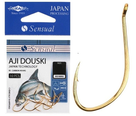HACZYK SENSUAL - AJI DOUSKI W/RING Nr 10 G - torebka 10szt. MIKADO HS10092-10G