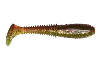 Ripper  Invader PRO - GREEN SMOKE 3.5"/8,5cm 3szt./bag CLEAR SMOKED/MOT.OIL silver glitter red glitter    DRAGON CHE-IV35D-25-731