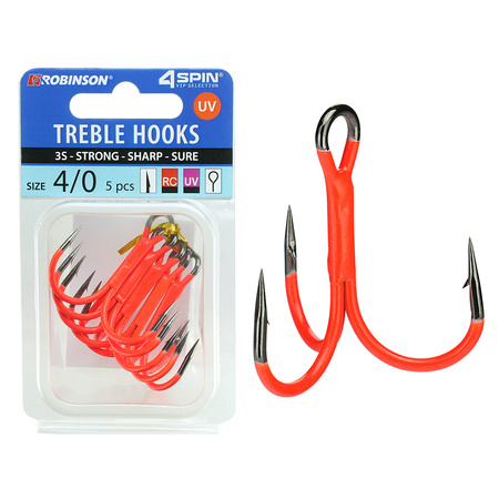 Kotwica 4SPIN Titanium 3S UV FLUO RED rozm. 4/0 (5 szt) Robinson 03-P-3SC-4/0