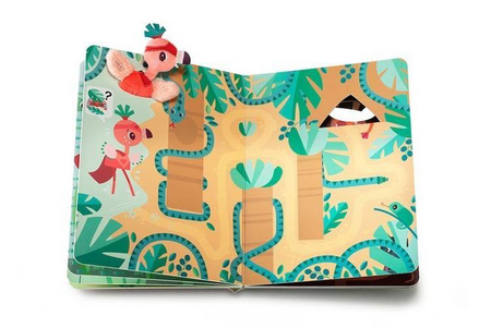 LILLIPUTIENS Książeczka przygodowa z mini-przytulanką kartonowa „Anais superbohaterka” 2 l+