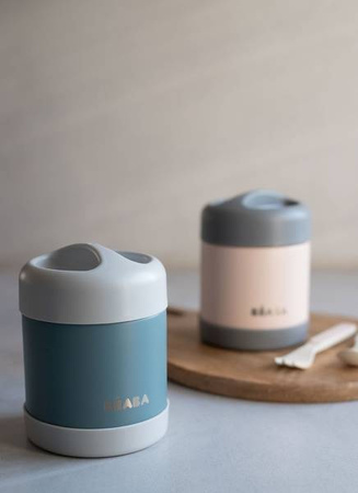 Beaba Pojemnik - termos obiadowy ze stali nierdzewnej z hermetycznym zamknięciem 300 ml light mist/eucalyptus green