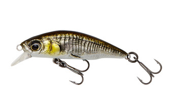 WOBLER 3D STICKLEBAIT TWITCH 4.5 cm 4g SINKING AYU GREEN SILVER. (72313)