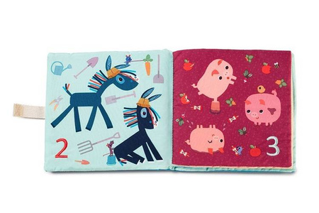 LILLIPUTIENS Miękka książeczka edukacyjna do nauki liczenia 1, 2, 3... 18 m+