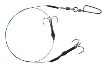 PRZYPON STALOWY-SYSTEM 2 KOTWICE 40cm / 10 kg - op.2 szt (GREEN) MIKADO ZG11-020