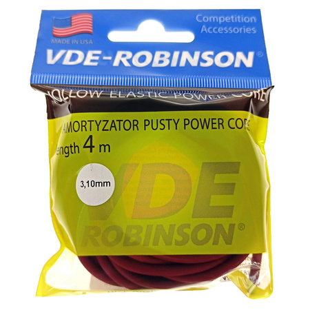 Amortyzator latexowy 800%, pusty, 3,10mm, 4m burgundowy VDR Team 67-AH-431