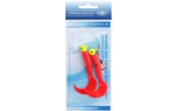 ZESTAW MORSKI - PILK TWIST JIGHEAD RIG 7.5 cm - 2x6 g (RED) MIKADO LS-A007-2X6Y-01