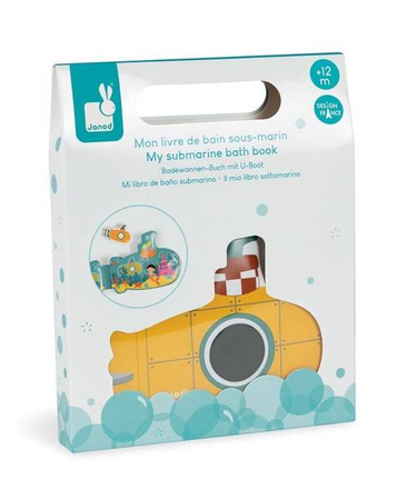 Książeczka aktywizująca do kąpieli Łódź podwodna 12 m+, Janod