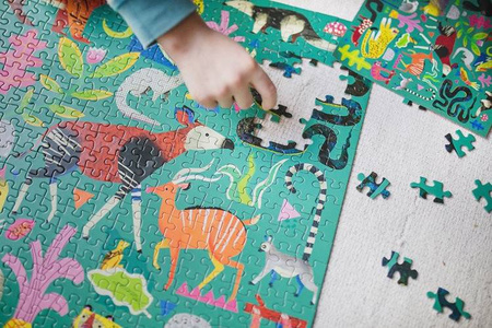 Mudpuppy Puzzle rodzinne Zwierzęta z lasu deszczowego 500 elementów 8+