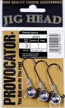 PROVOCATOR GŁÓWKA JIGOWA  JIGIT 2/0 14G OP3SZT (410200140)