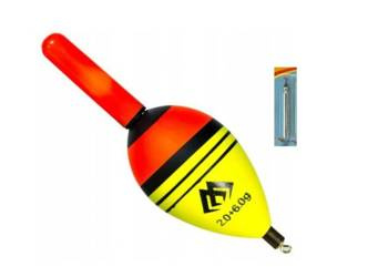 SPŁAWIK ŚWIECĄCY NA BATERIE PRZELOTOWY LED 2.0 + 6g - op.1szt MIKADO SMP-LED-08-2.0+6