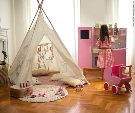 Kuchnia drewniana XL z dźwiękiem i 15 akcesoriami Macaron, Janod