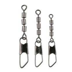 TC - KRĘTLIK ROLKOWY POTRÓJNY Z AGRAFKĄ  - BLACK - Nr. 7 - op.10szt. MIKADO AMA-TC02-7B