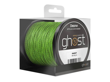 TONĄCA PLECIONKA KARPIOWA GHOST 4+1 / zielony 0,33mm 18,1kg 200m Delphin (101001092)