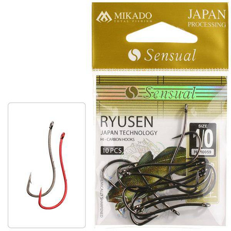 HACZYK DO RYB MORSKICH SENSUAL - RYUSEN W/RING Nr 1/0 BN - torebka 10szt. MIKADO HS10059-1/0B
